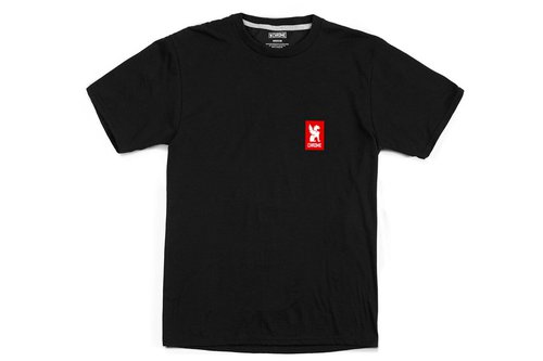 Chrome Industries Vertical Logo Red T-Shirt - schwarz