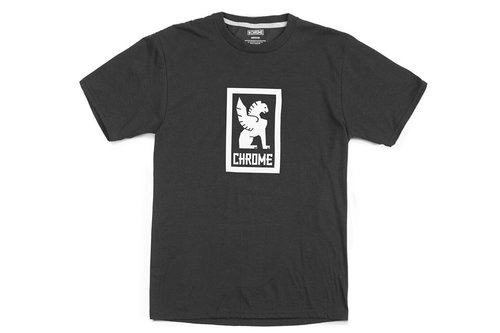 Chrome Industries Vertical Logo T-Shirt - schwarz