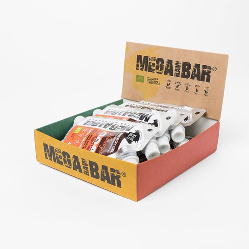 Megarawbar Energy Bars Box 10 Units Orange Silber