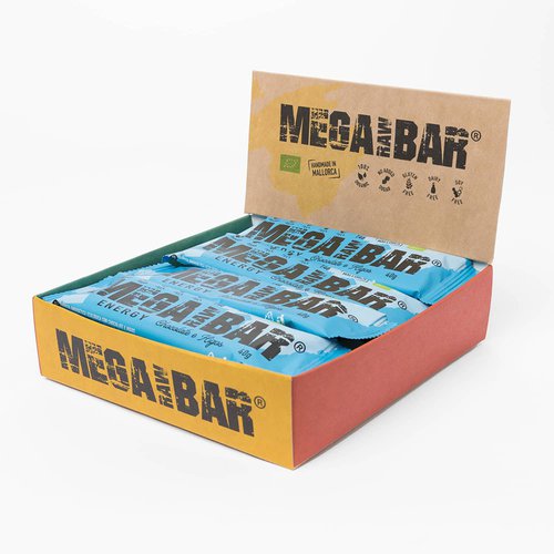 Megarawbar Energy Bars Box 12 Units Chocolate Silber