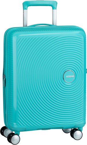 American Tourister SoundBox Spinner 55 EXP  in Türkis (35.5 Liter), Handgepäck