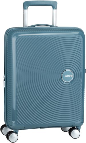 American Tourister SoundBox Spinner 55 EXP  in Blau (35.5 Liter), Handgepäck