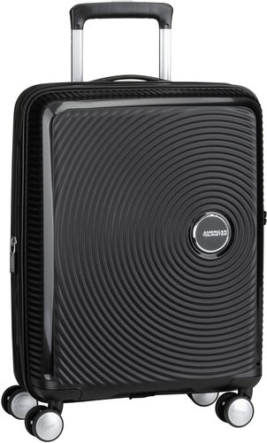 American Tourister SoundBox Spinner 55 EXP  in Schwarz (35.5 Liter), Handgepäck