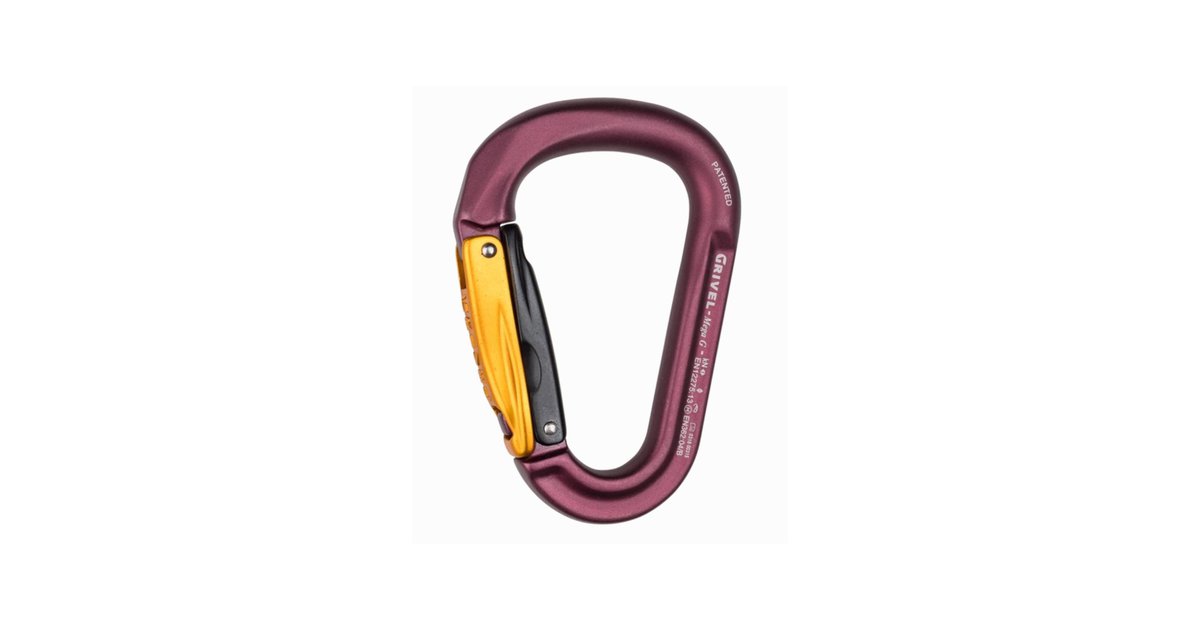 Climbing Technology Lime B Karabiner - Gebogener Schnapper 23kN Silber