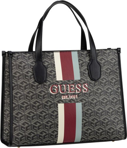 Guess Silvana Two Compartment Tote  in Schwarz (11.3 Liter), Handtasche