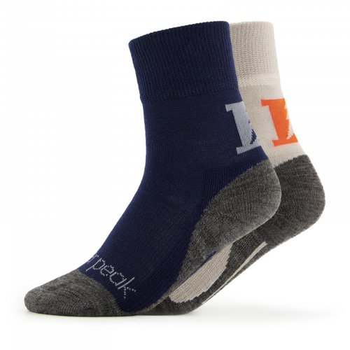 Heber Peak Kid's EvergreenHe. Hiking Crew Socks 2-Pack