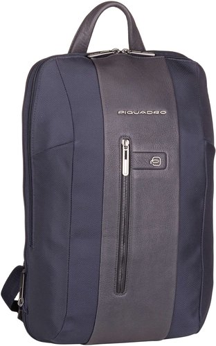 Piquadro Brief Slim Laptop Backpack 6384  in Navy (10 Liter), Rucksack / Backpack
