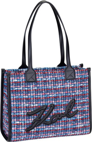 Karl Lagerfeld K/Square SP MD Tote Boucle  in Blue/Red multi (10.8 Liter), Schultertasche