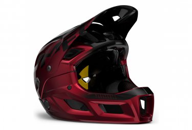 MET parachute mcr mips helm mit abnehmbarem kinnriemen rot schwarz