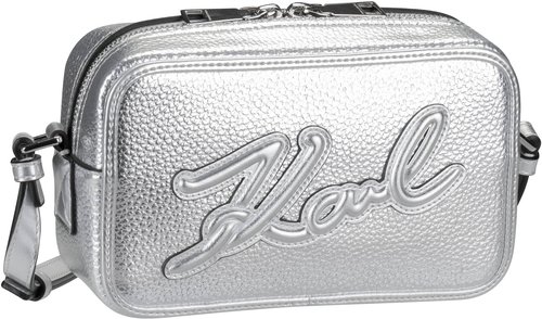 Karl Lagerfeld K/Skuare Camerabag Grainy  in Silber (2.4 Liter), Umhängetasche
