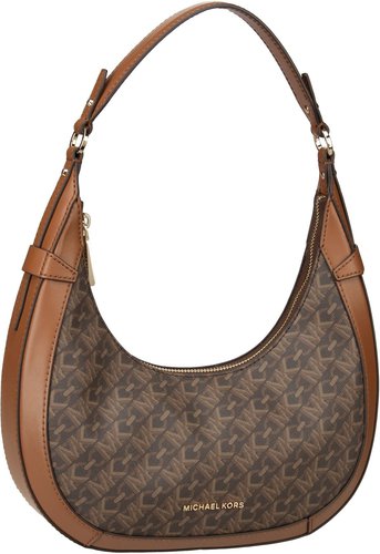 Michael Kors Preston SM Crescent Empire MK SIG  in Cognac (3.4 Liter), Schultertasche