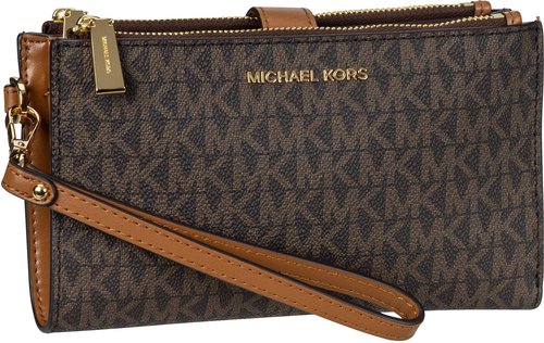Michael Kors Jet Set Double Zip MK SIG  in Braun (0.7 Liter), Abendtasche & Clutch