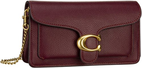 Coach Tabby Chain Clutch Polished Pebble  in Dunkelrot (2 Liter), Umhängetasche