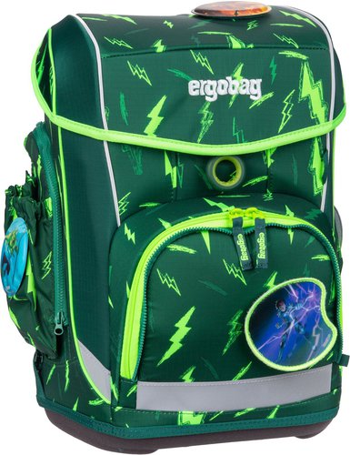 Ergobag cubo light Set LUMI  in Grün (19 Liter), Schulranzen