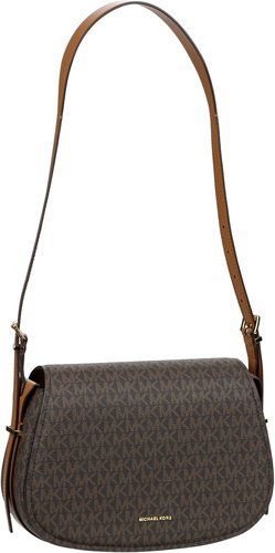 Michael Kors Lydia MD Flap MK SIG  in Braun (3.9 Liter), Schultertasche