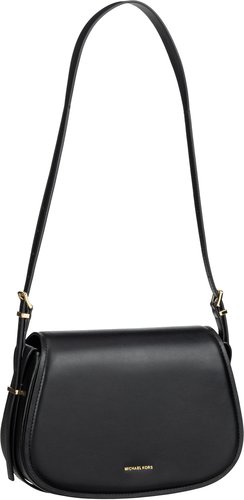 Michael Kors Lydia MD Flap  in Schwarz (4.6 Liter), Schultertasche