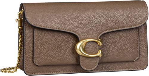 Coach Tabby Chain Clutch Polished Pebble  in Braun (2 Liter), Umhängetasche