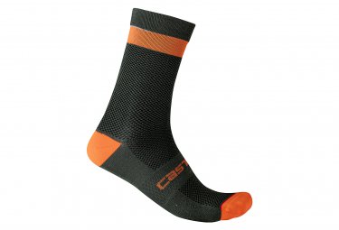 Castelli alpha 18 socken khaki   orange