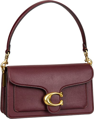 Coach Tabby CH857 Shoulder 26 Pebble  in Dunkelrot (2.5 Liter), Schultertasche