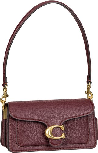 Coach Tabby CY201 Shoulder 20 Pebble  in Dunkelrot (1.3 Liter), Abendtasche