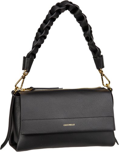 Coccinelle Boheme Grana Double 1201  in Schwarz (3.8 Liter), Schultertasche