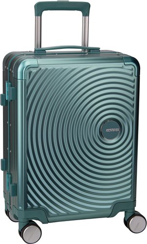 American Tourister Soundbox Alu Spinner 55  in Türkis (39 Liter), Handgepäck
