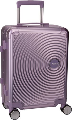 American Tourister Soundbox Alu Spinner 55  in Lila (39 Liter), Handgepäck