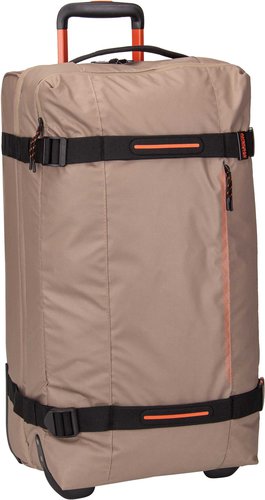 American Tourister Urban Track Duffle M  in Beige (84 Liter), Reisetasche mit Rollen