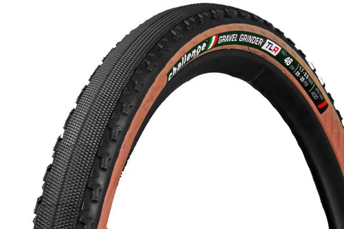 Challenge Gravel Grinder Race TLR Faltreifen 700x46c Braun Schwarz