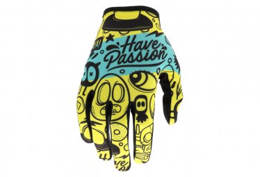 Evolve passion handschuhe turkisblau   gelb