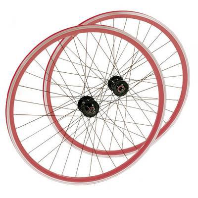Point Laufradsatz 28 Zoll Aluminium Rot/Schwarz