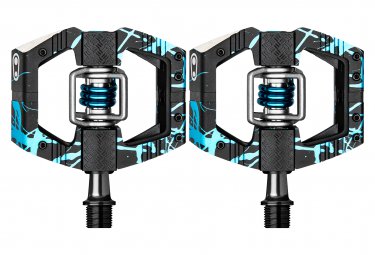 Crankbrothers paar mallet e ls limited edition schwarz   blau splatter