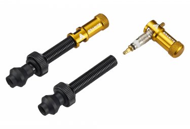 Granite Design paar tubeless juicy nippelventile 60 mm mit gold shell removal plugs