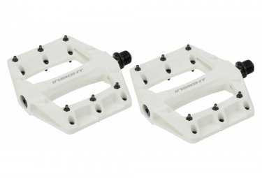 Insight thermoplastic du flat pedal paar weis