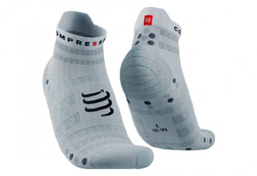 Compressport paar pro racing socken v4 0 ultralight run low weis
