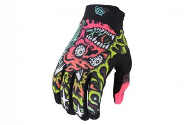 Troy Lee Designs handschuhe le air skull demon orange grun