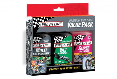 Finish Line premium bike care kit 3x120 ml