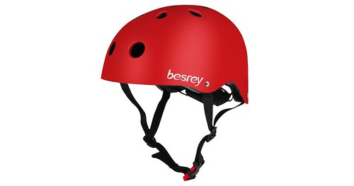besrey Kinderhelm  Fahrradhelm Sportfahrrad Roller Roller Inline-Skating Skateboard rot Gr. 48-54