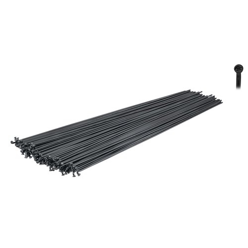Force Speichen Inox Schwarz 2mm ohne Nippel Preis für 6 Stück Länge in mm 298