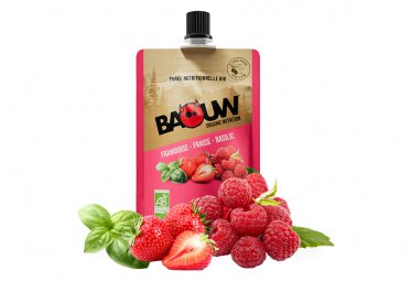 Baouw himbeer erdbeer basilikum bio energiepuree 90g