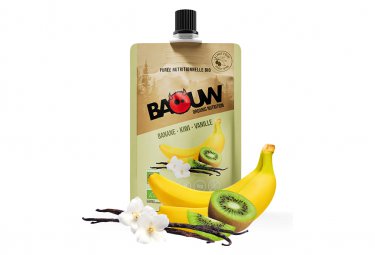 Baouw bio bananen kiwi vanille energy puree 90g