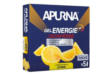 Apurna energy gel lemon coffein schwierige passage 5x35g