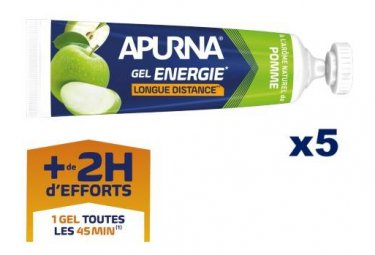 Apurna long distance energy gel gruner apfel 5x35g