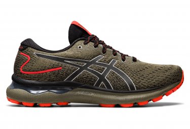 Asics gel nimbus 24 tr khaki orange running schuhe
