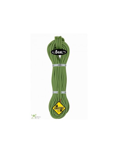 Beal Kletterseil 10,2 mm Wall School Unicore, grün, 50 m Seildurchmesser - 10.1 - 10.5 mm, Seilvariante - Einfachseil, Seillänge - 50 m, Seilfarbe - Grün,