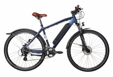 Bicyklet joseph elektro hybrid fahrrad shimano altus 7s 417 wh 700 mm blau