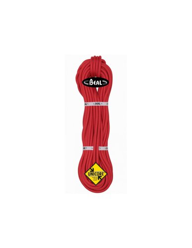 Beal Kletterseil 10,2 mm Wall School Unicore, rot, 50 m Seildurchmesser - 10.1 - 10.5 mm, Seilvariante - Einfachseil, Seillänge - 50 m, Seilfarbe - Rot,