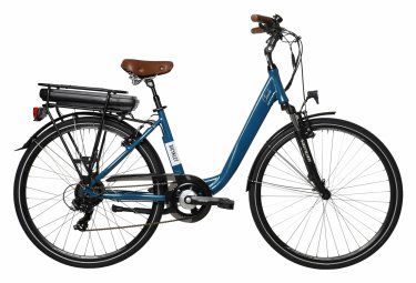 Bicyklet claude electric city bike shimano tourney 7s 500 wh 700 mm teal brown