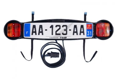 Mottez fahrradtragerschild schwarz