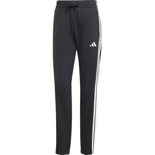 Adidas Essentials 3-Streifen French Terry Cuffed Hose Damen schwarz